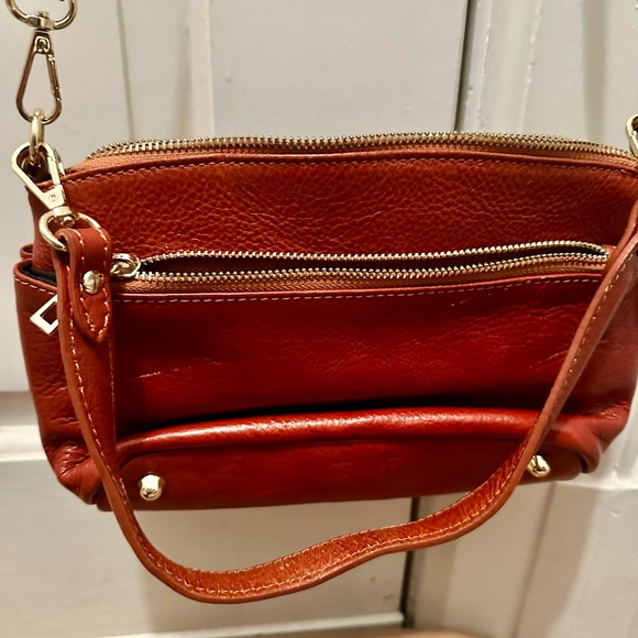 Divina Firenze Orange Leather Crossbody Bag - Picture 5 of 5